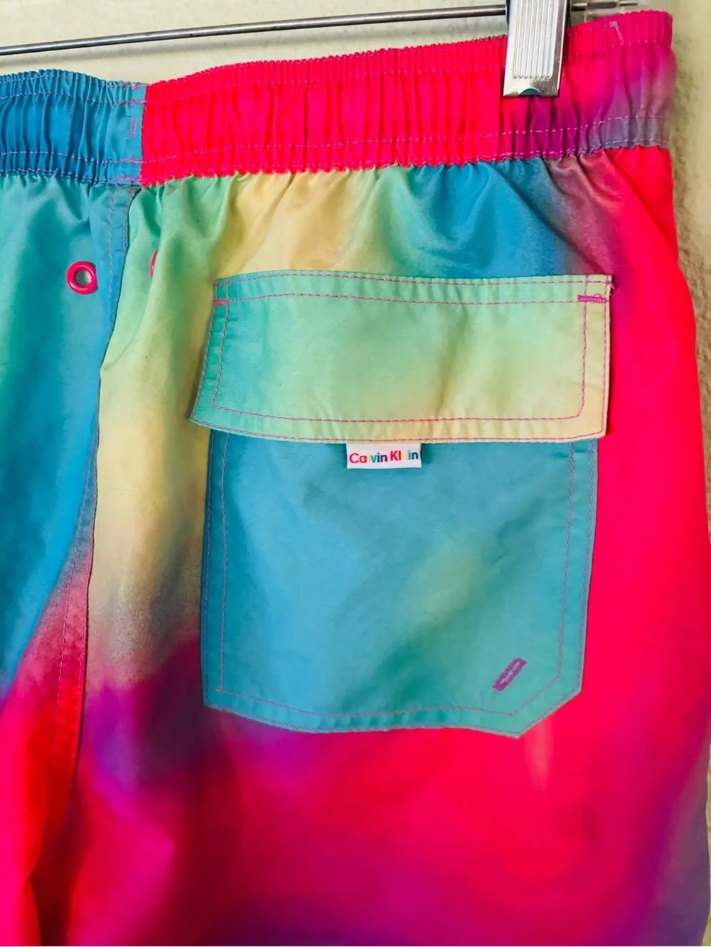 Calvin Klein Rainbow Tie Dye Swim Trunks Shorts Size: Medium or 30